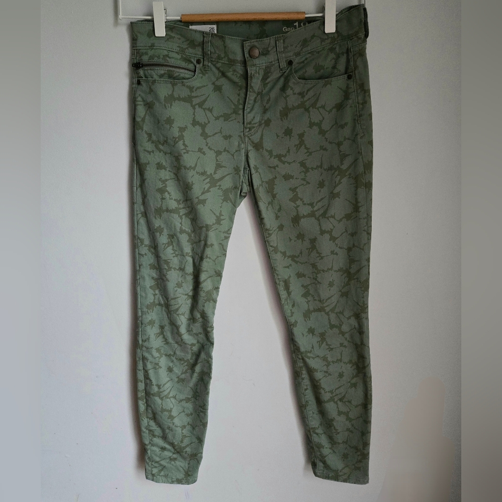 GAP Olive Green Patterned Women Jeans